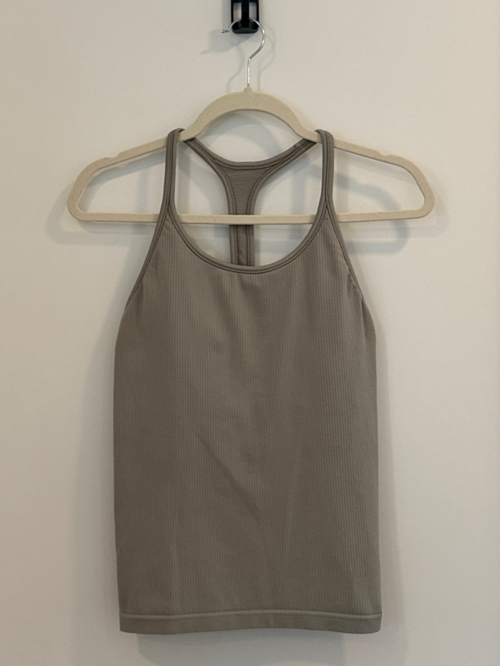 Athleta Racerback Ribbed Tank in Gray | Medium